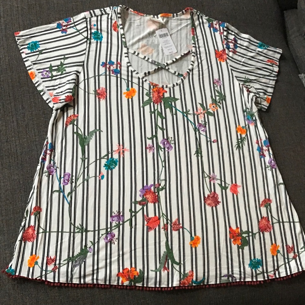 Floral pajama top